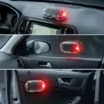 Solar powered flashing alarm light, set of 2